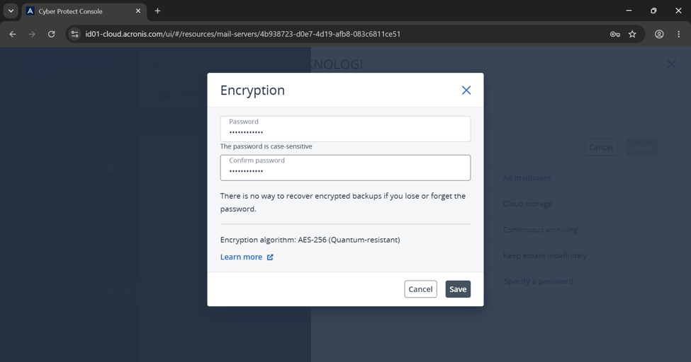 Panduan Teknis: Implementasi & Konfigurasi Acronis Email Archiving for Microsoft 365 image