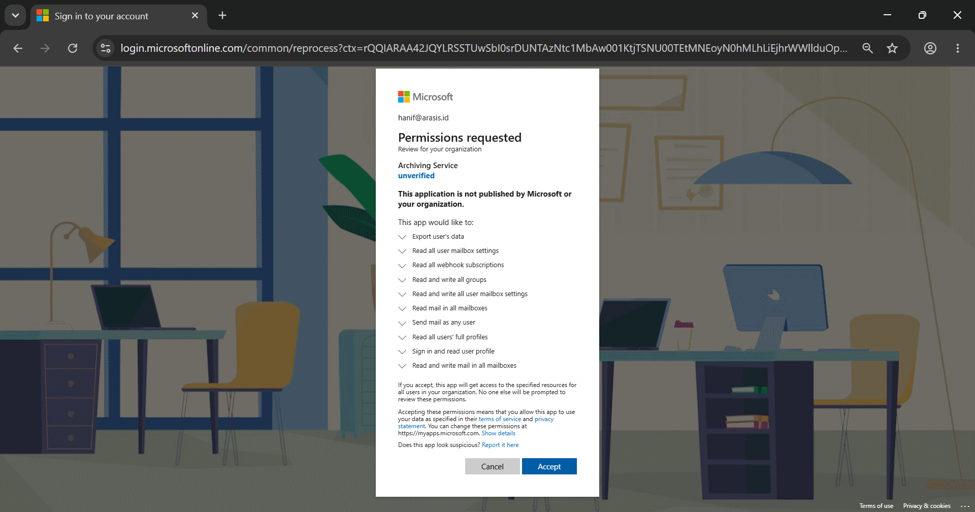 Panduan Teknis: Implementasi & Konfigurasi Acronis Email Archiving for Microsoft 365 image